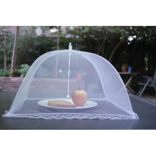 Vliegenkap - voedselkap - foodcover opvouwbaar wit 45 cm Flystopper - 2 stuks