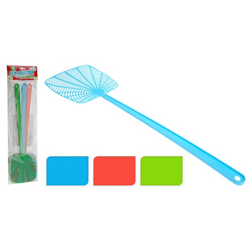 Vliegenmepper  3 stuks in verschillende kleuren - 44 cm