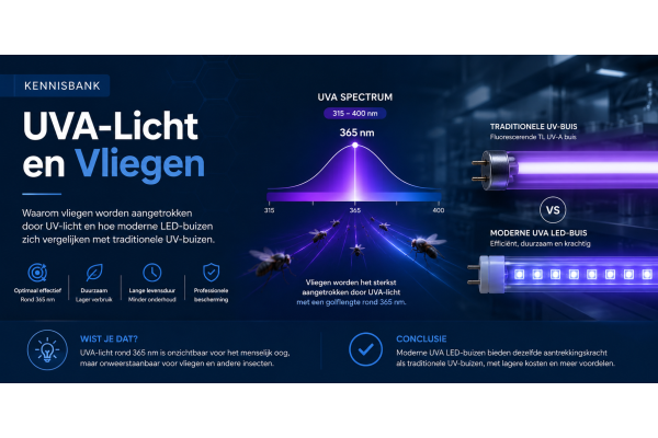 UVA Licht en Vliegen | Verschil tussen UV-Buizen en LED Buizen