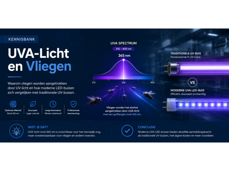 UVA Licht en Vliegen | Verschil tussen UV-Buizen en LED Buizen