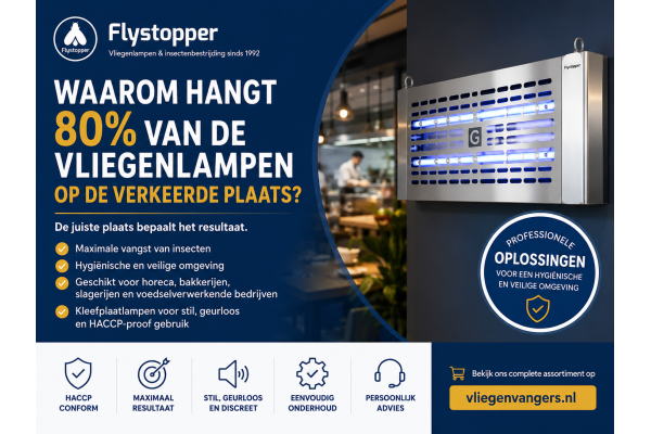 Waarom hangt 80% van de vliegenlampen op de verkeerde plaats?