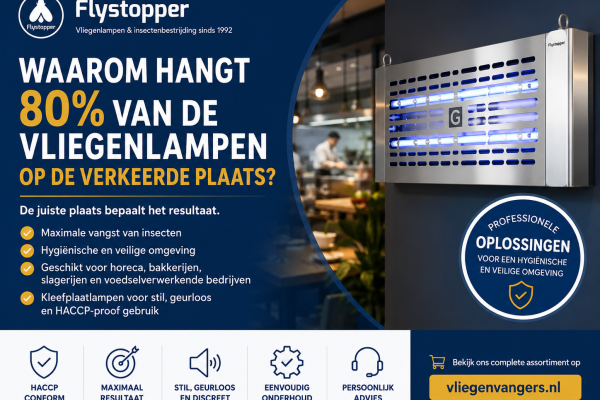 Waarom hangt 80% van de vliegenlampen op de verkeerde plaats?