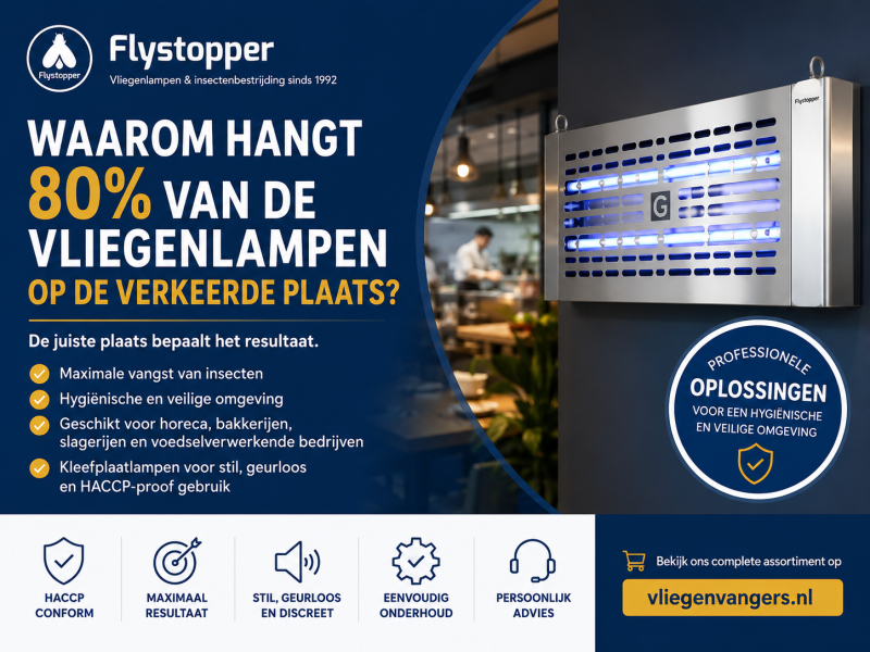 Waarom hangt 80% van de vliegenlampen op de verkeerde plaats?