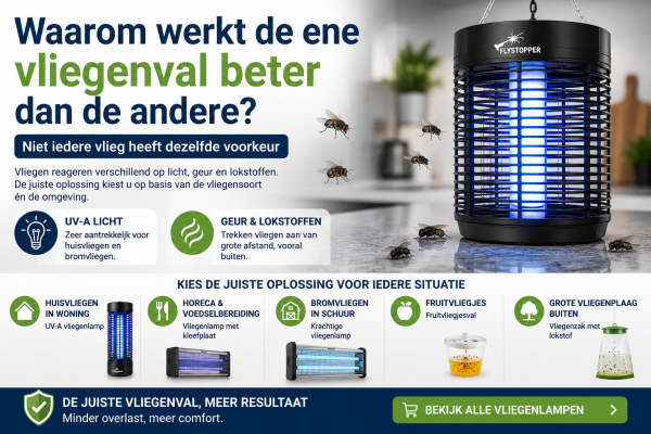 Waarom werkt de ene vliegenval beter dan de andere?