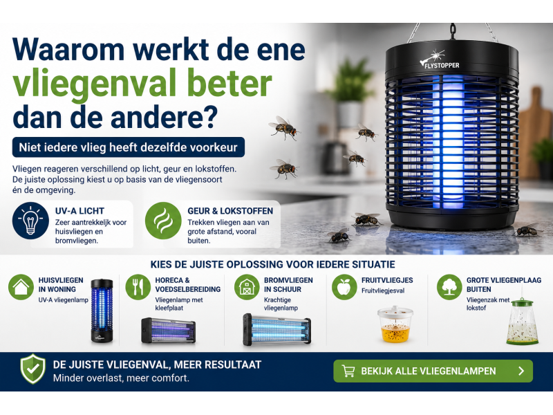 Waarom werkt de ene vliegenval beter dan de andere?