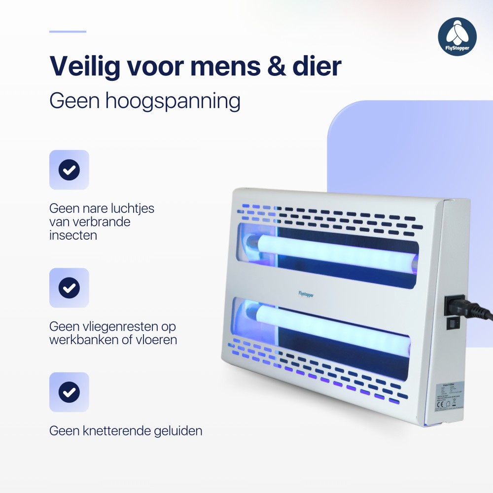 Flystopper GB300 kleefplaat vliegenlamp