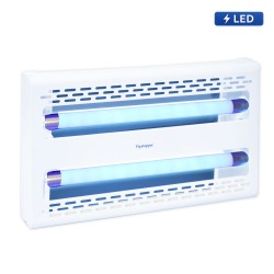 Flystopper GB300L – Wit metaal LED Vliegenlamp met Kleefplaat 
