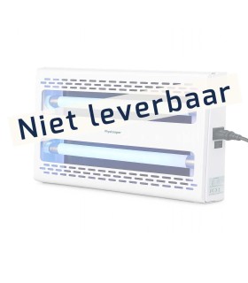 Flystopper GB300L – Wit metaal LED Vliegenlamp met Kleefplaat 