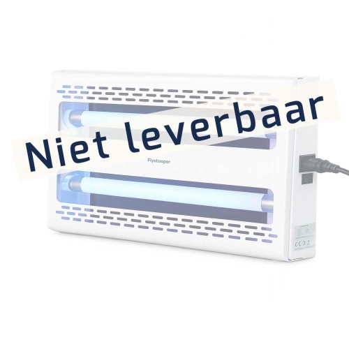 Flystopper GB300L – Wit metaal LED Vliegenlamp met Kleefplaat 