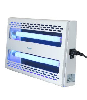 Flystopper GB300L – Wit metaal LED Vliegenlamp met Kleefplaat 