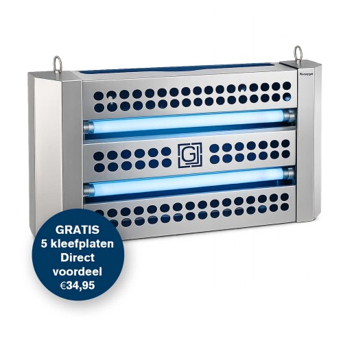 Flystopper GB30L RVS LED Vliegenlamp met kleefplaat