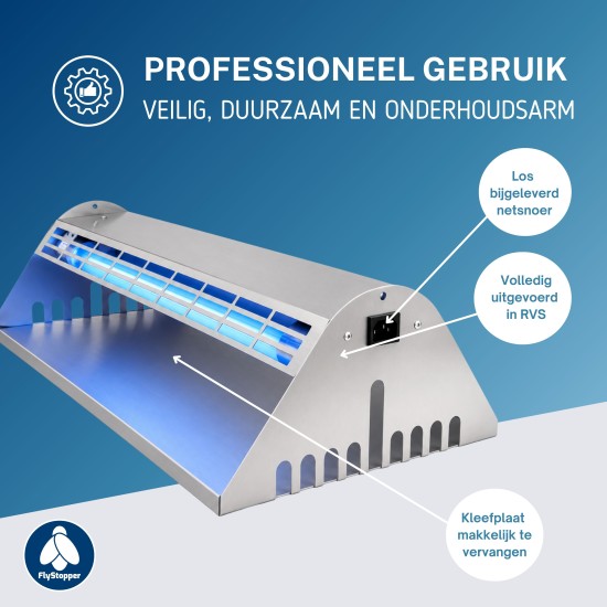 Flystopper GB400L 18 watt LED - RVS - HACCP