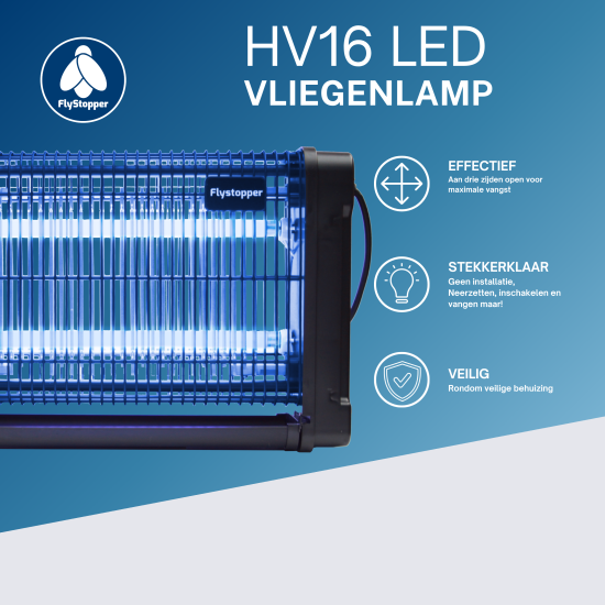 Vliegenlamp Flystopper HV16L - LED - 4000 Volt