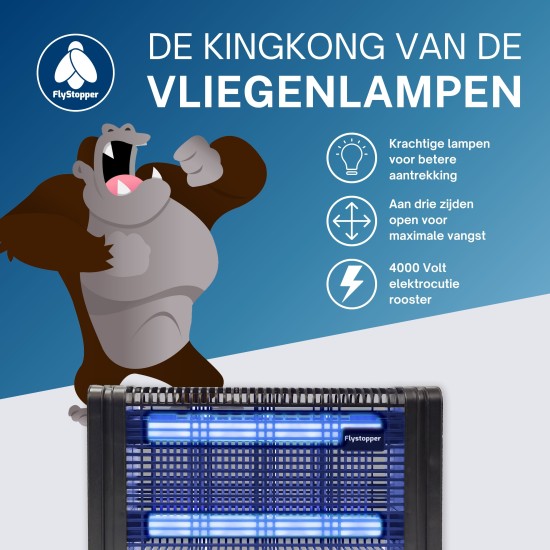 Vliegenlamp Flystopper HV200 L - 10W Led - 4000 Volt