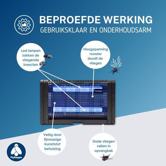 Vliegenlamp Flystopper HV200 L - 10W Led - 4000 Volt
