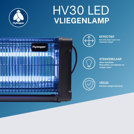 Vliegenlamp Flystopper HV30L - LED - 30 Watt - 4000 Volt