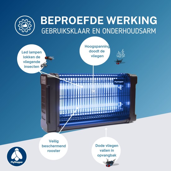 Vliegenlamp Flystopper HV30L - LED - 30 Watt - 4000 Volt