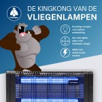 Vliegenlamp Flystopper HV300 L - 14W Led - 4000 Volt