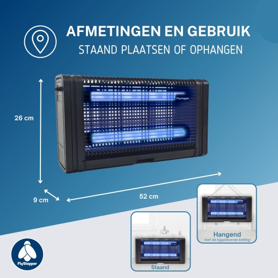 Vliegenlamp Flystopper HV300 L - 14W Led - 4000 Volt