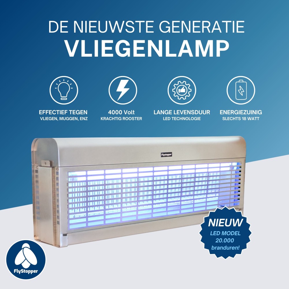 Flystopper HV400L RVS vliegenlamp