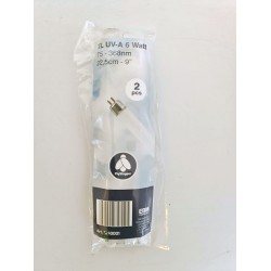 UV-Lamp recht - 6 Watt  - 22,5 cm *Set 2 stuks*