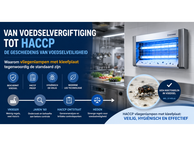 Geschiedenis van HACCP en voedselveiligheid | Waarom kleefplaat vliegenlampen de standaard zijn