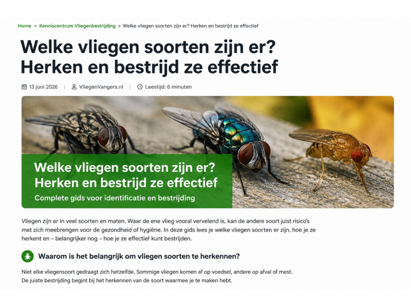 Welke vliegensoorten komen voor in Nederland? Herken de meest voorkomende vliegen