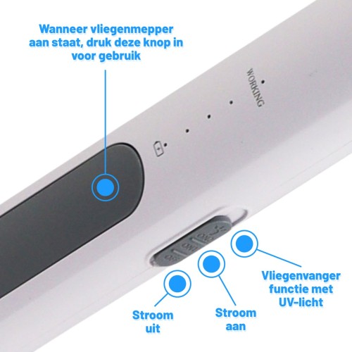 Elektrische Vliegenmepper - Oplaadbaar