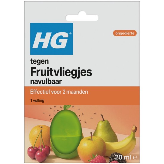 HG X - Ongedierte - Fruitvliegjesval Navulbaar - Inclusief 1 Vulling - 20 ml - 1 stuk