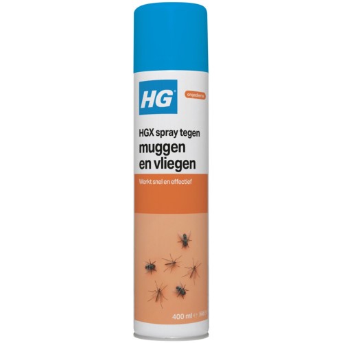 HG X - Spray tegen Muggen & Vliegen - Effectieve Bestrijding - 400 ml - 1 stuk