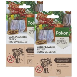 Pokon Bio Vangplaatjes tegen Rouwvliegjes, Trips, Witte Vliegen – 30 stuks – Rouwvliegjes plakstrips – Natuurlijk rouwvliegjes bestrijden voor kamerplanten