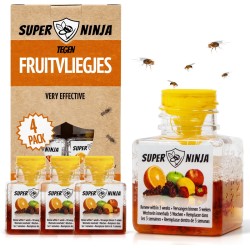 Super Ninja Fruitvliegjes Vanger - 4 Stuks 