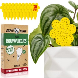 Rouwvliegjes Bestrijden - Ecologische Gele Sticky Vallen voor Planten, 30 Stuks - Effectieve Bescherming tegen Rouwmuggen, Langdurig Werkzaam tot 3 Maanden per Val