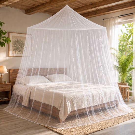 2 persoons Klamboe XXL - Met 150 cm ring - 14 m omtrek | Flystopper K1500 