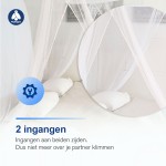 2 persoons Klamboe XXL - Extra grote en luxe klamboe 80x250x1400 cm | Flystopper k1500