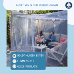  Klamboe recht voor tuin en patio XXXL 400x300x230cm Flystopper K4000