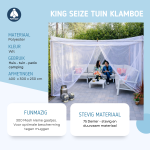  Klamboe recht voor tuin en patio XXXL 400x300x230cm Flystopper K4000