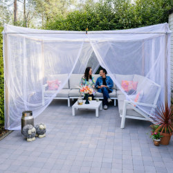  Klamboe recht voor tuin en patio XXXL 400x300x230cm Flystopper K4000