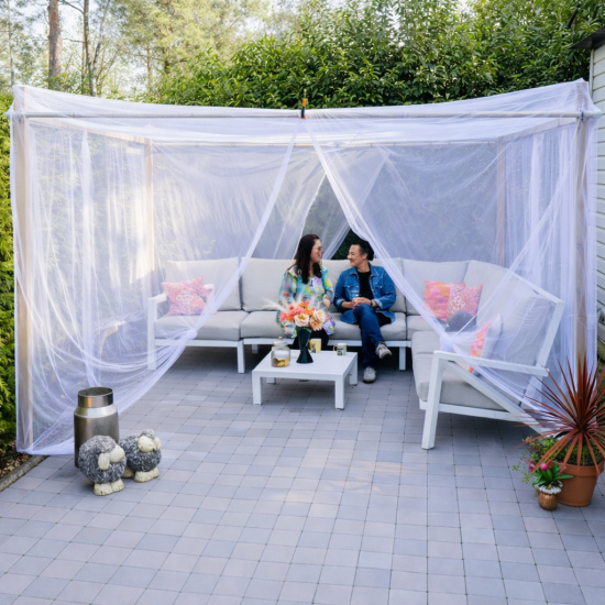  Klamboe recht voor tuin en patio XXXL 400x300x230cm Flystopper K4000