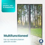 Magnetisch Vliegengordijn Deurgordijn Zwart - 100x230 cm