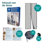Magnetisch Vliegengordijn Deurgordijn Zwart - 100x230 cm