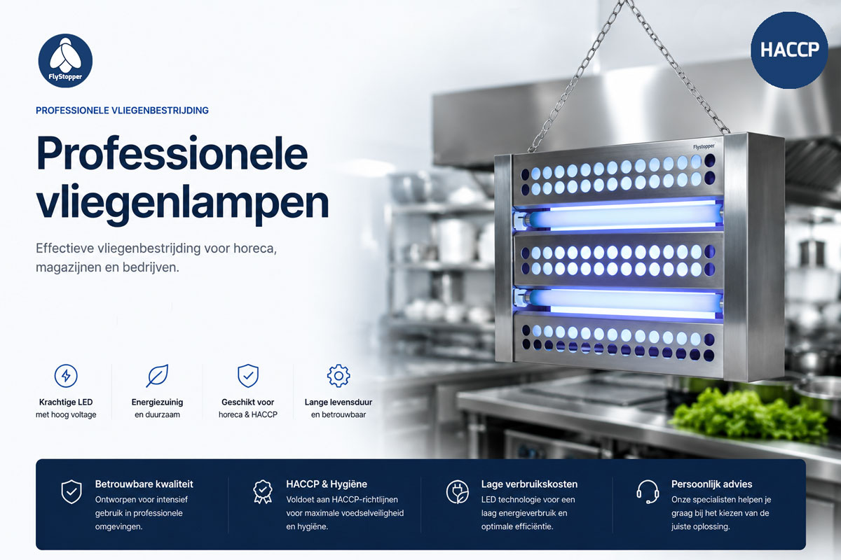Professionele vliegenlamp voor horeca en grootkeuken