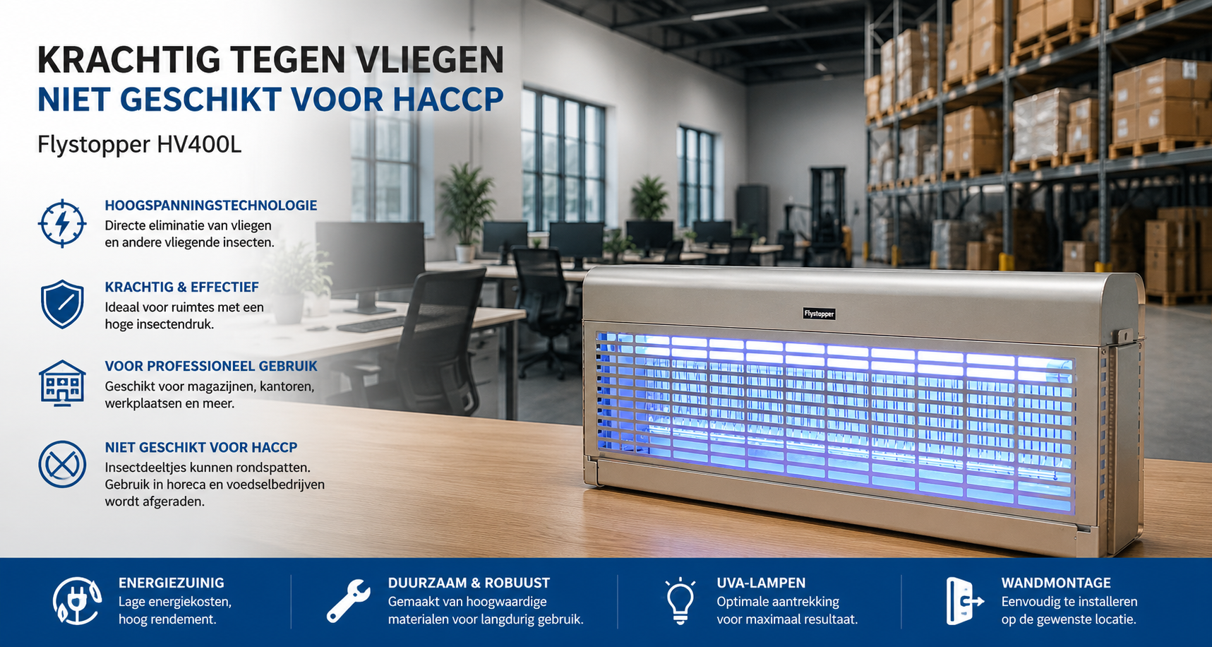 Vliegenlamp met hoogspanning Flystopper HV400L